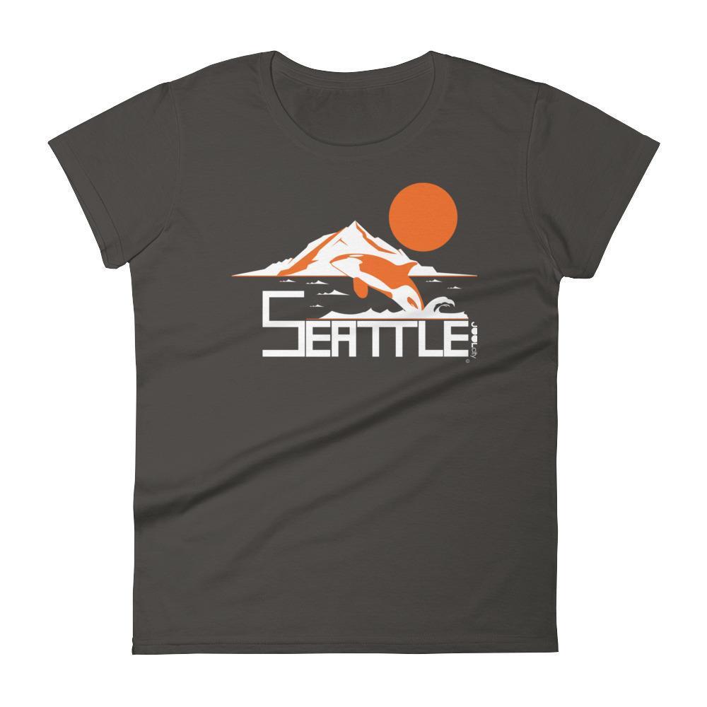 Seattle Orca Love Women's short sleeve t-shirt T-Shirt Smoke / 2XL designed by JOOLcity
