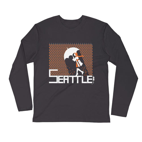 Seattle Raining Hearts Long Sleeve Men's T-Shirt T-Shirt 2XL designed by JOOLcity