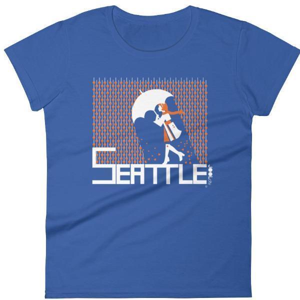 Seattle Raining Hearts Women's Short Sleeve T-Shirt T-Shirt Royal Blue / 2XL designed by JOOLcity
