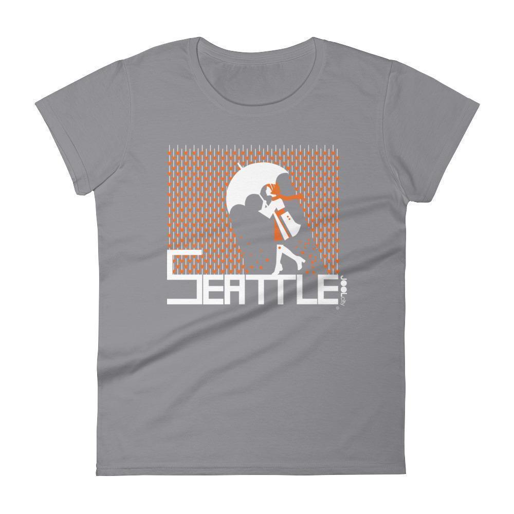 Seattle Raining Hearts Women's Short Sleeve T-Shirt T-Shirt Storm Grey / 2XL designed by JOOLcity