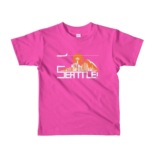 Seattle Skyline Flight Toddler Short-Sleeve T-Shirt T-Shirt Fuchsia / 6yrs designed by JOOLcity