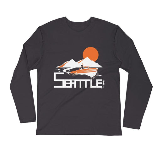 Seattle Wave Runner Long Sleeve Men's T-Shirt T-Shirt 2XL designed by JOOLcity