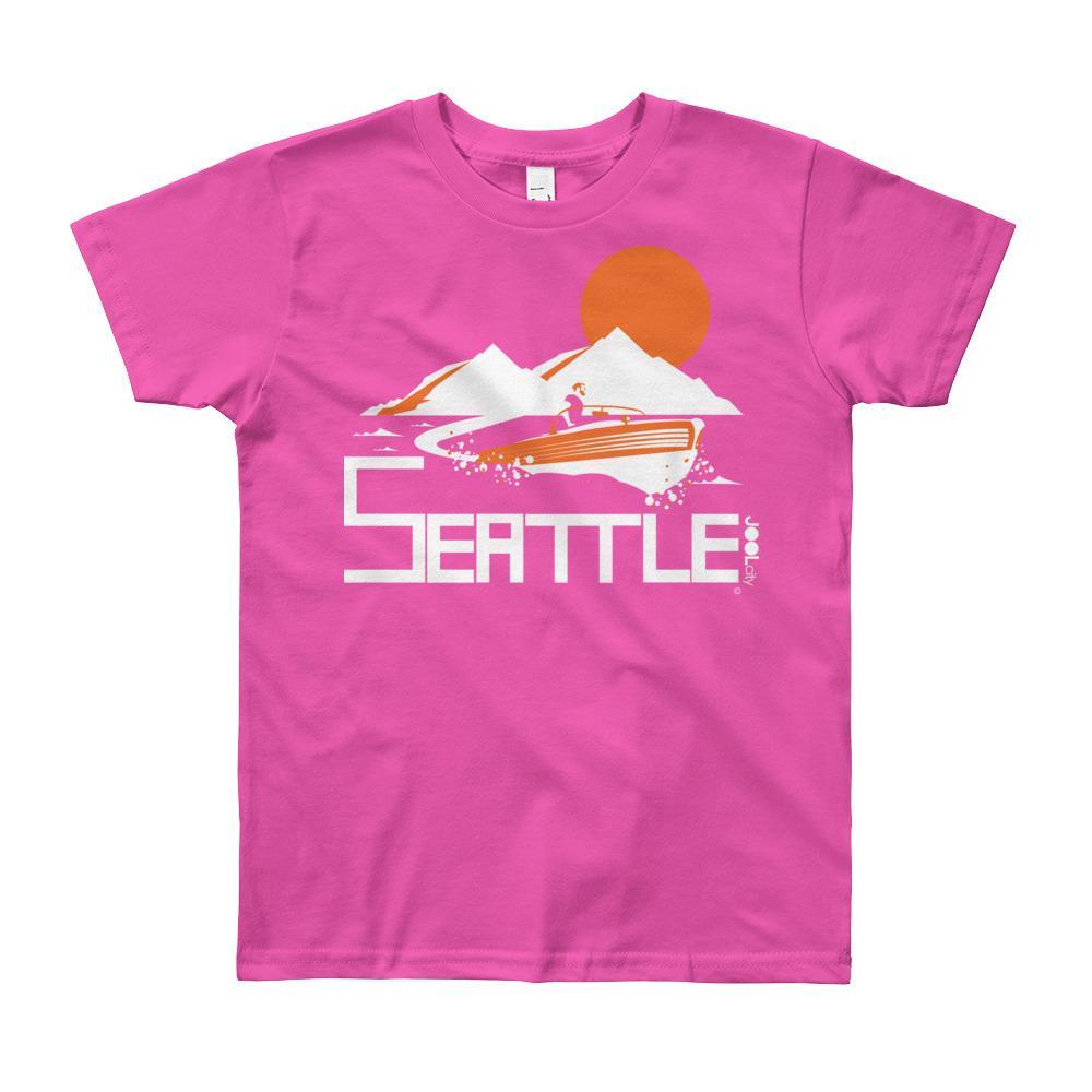 Seattle Wave Runner Short Sleeve Youth T-shirt T-Shirt Fuchsia / 12yrs designed by JOOLcity