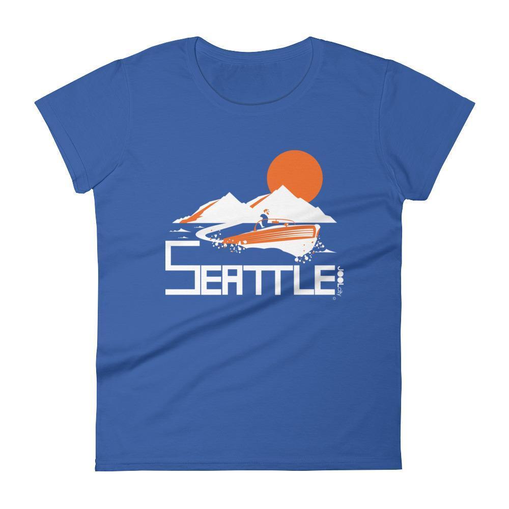 Seattle Wave Runner Women's Short Sleeve T-Shirt T-Shirt Royal Blue / 2XL designed by JOOLcity