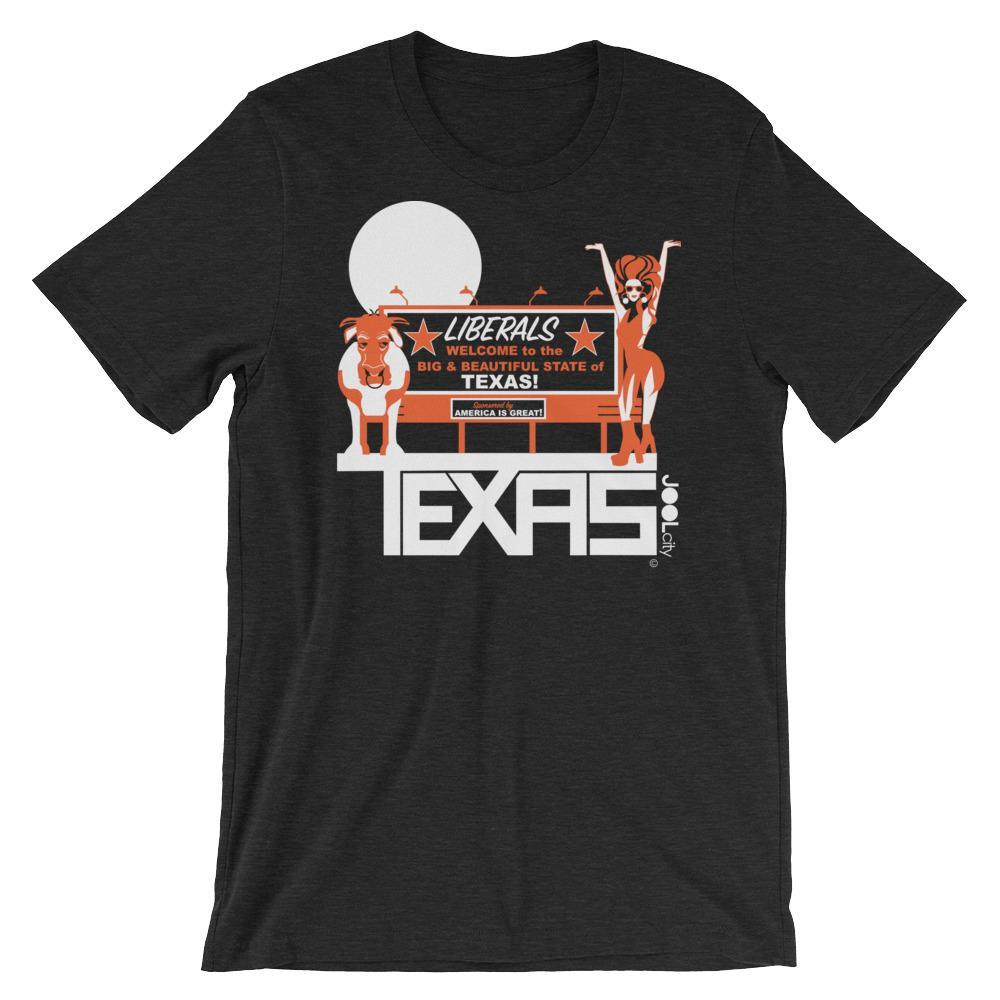 Texas Liberal Love Short-Sleeve Men's T-Shirt T-Shirt Black Heather / 2XL designed by JOOLcity