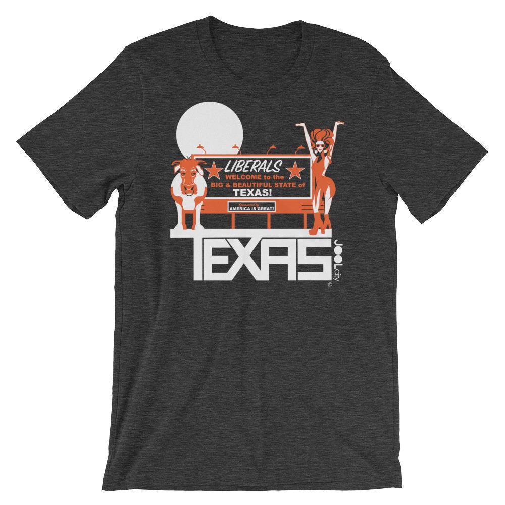 Texas Liberal Love Short-Sleeve Men's T-Shirt T-Shirt Dark Grey Heather / 2XL designed by JOOLcity