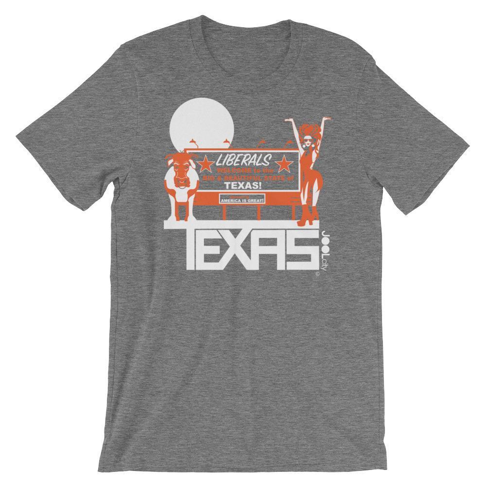 Texas Liberal Love Short-Sleeve Men's T-Shirt T-Shirt Deep Heather / 2XL designed by JOOLcity