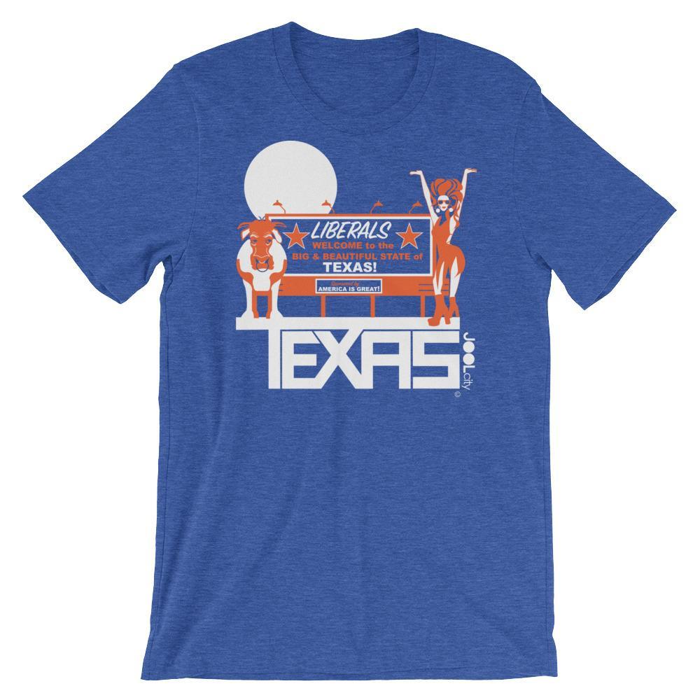 Texas Liberal Love Short-Sleeve Men's T-Shirt T-Shirt Heather True Royal / 2XL designed by JOOLcity