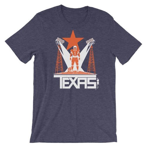 Texas Player One Short-Sleeve Men's T-Shirt T-Shirt Heather Midnight Navy / 2XL designed by JOOLcity