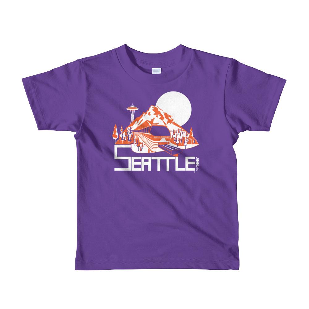 Seattle Mountain Monorail Short Sleeve Toddler T-shirt T-Shirts Purple / 6yrs designed by JOOLcity