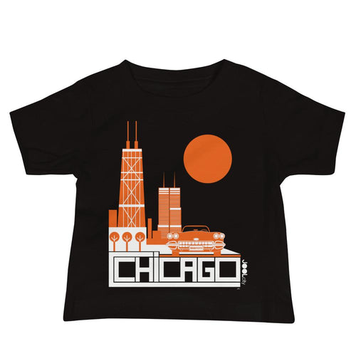 Chicago Downtown Ride Baby Jersey Short Sleeve Tee T-Shirts Black / 18-24m designed by JOOLcity