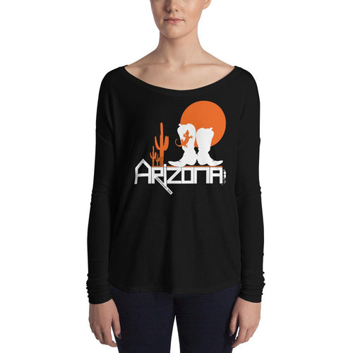 Arizona Desert Booties Ladies' Long Sleeve Tee Long Sleeve Shirts Black / XL designed by JOOLcity
