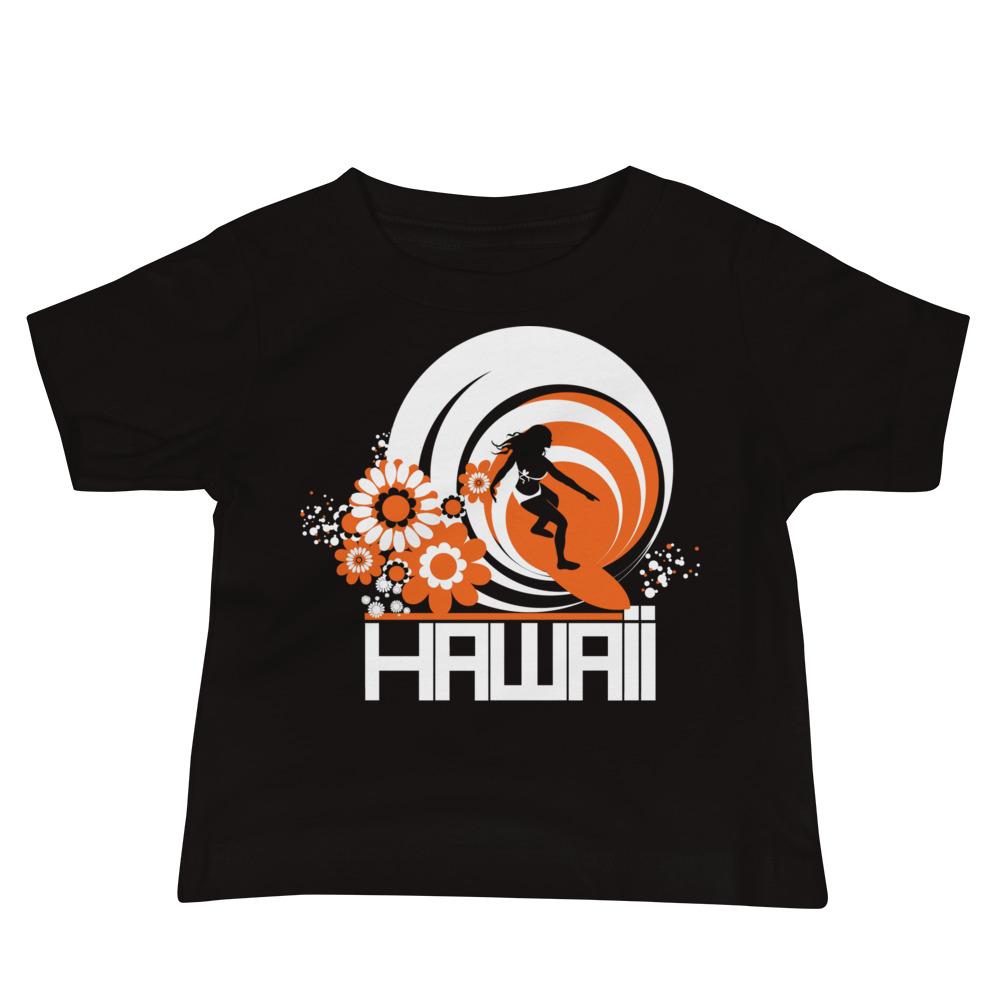 Hawaii Ripcurl Girl Baby Jersey Short Sleeve Tee T-Shirts Black / 18-24m designed by JOOLcity