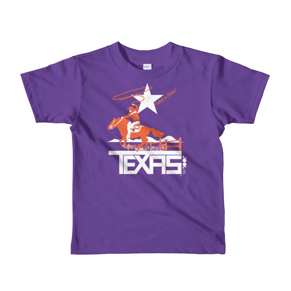 Texas Wrangling Roper Short Sleeve Toddler T-shirt T-Shirts Purple / 6yrs designed by JOOLcity