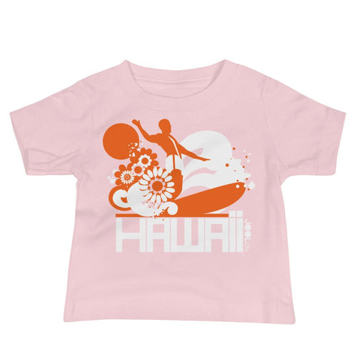 Hawaii Longboard Love Baby Jersey Short Sleeve Tee T-Shirts Pink / 18-24m designed by JOOLcity