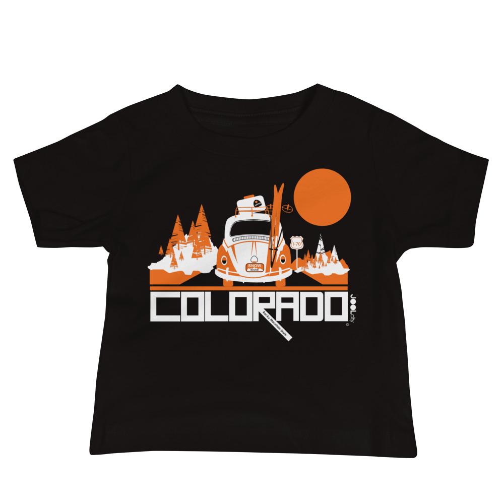 Colorado Ski Bug Baby Jersey Short Sleeve Tee T-Shirts Black / 18-24m designed by JOOLcity