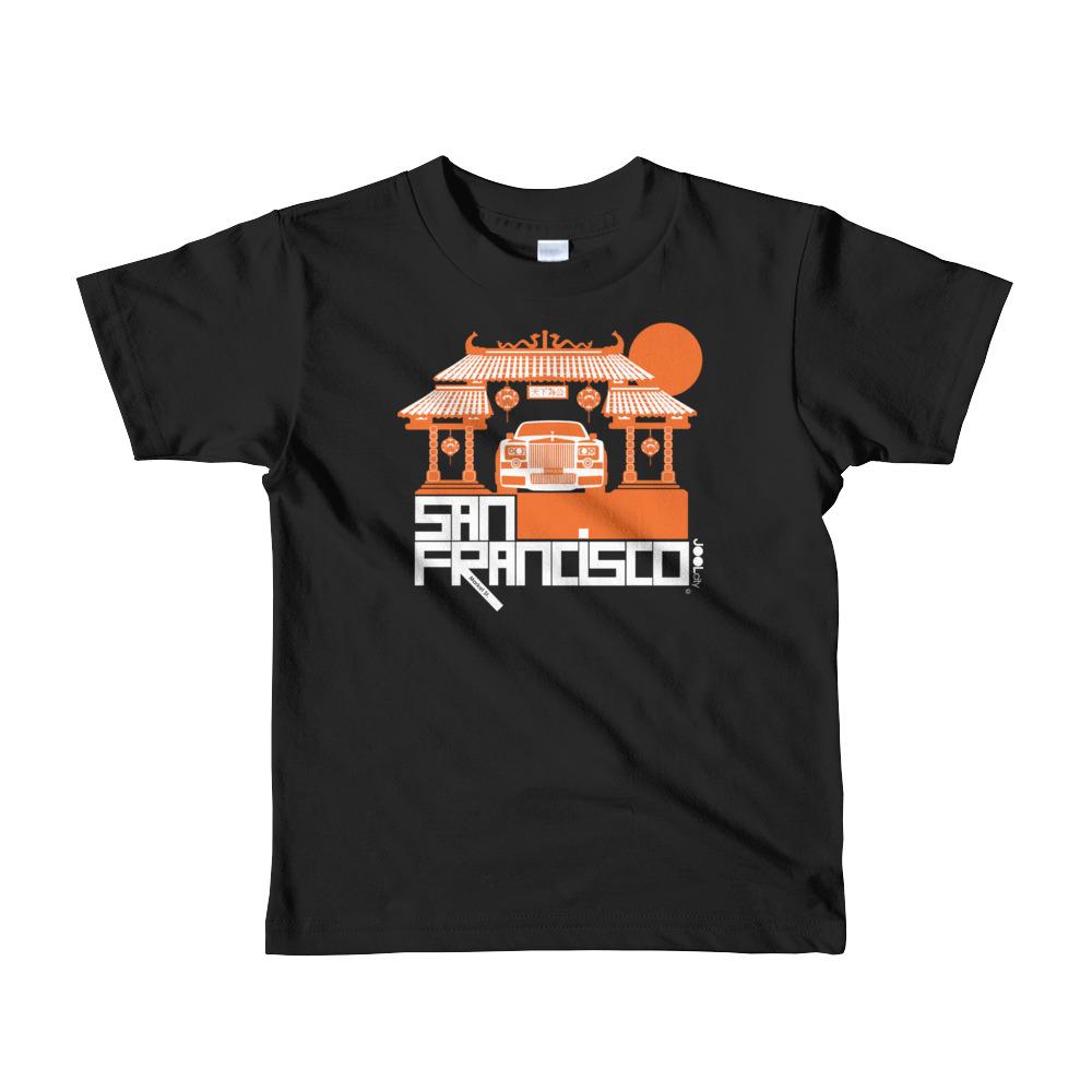San Francisco Dragon Gate Short Sleeve Toddler T-shirt T-Shirts Black / 6yrs designed by JOOLcity