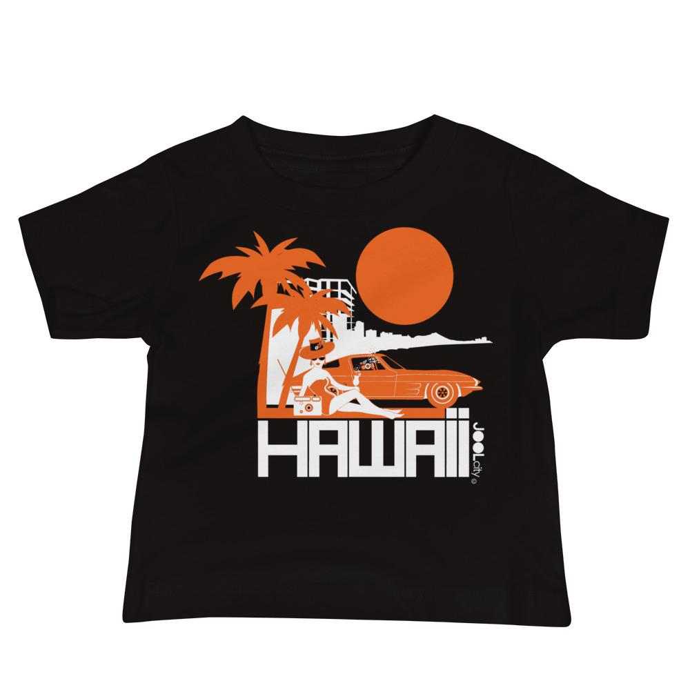 Hawaii Beach Bombshell Baby Jersey Short Sleeve Tee  Black / 18-24m designed by JOOLcity