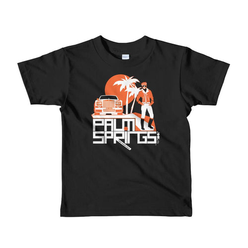 Palm Springs Rolling Pose Short Sleeve Toddler T-shirt T-Shirts Black / 6yrs designed by JOOLcity