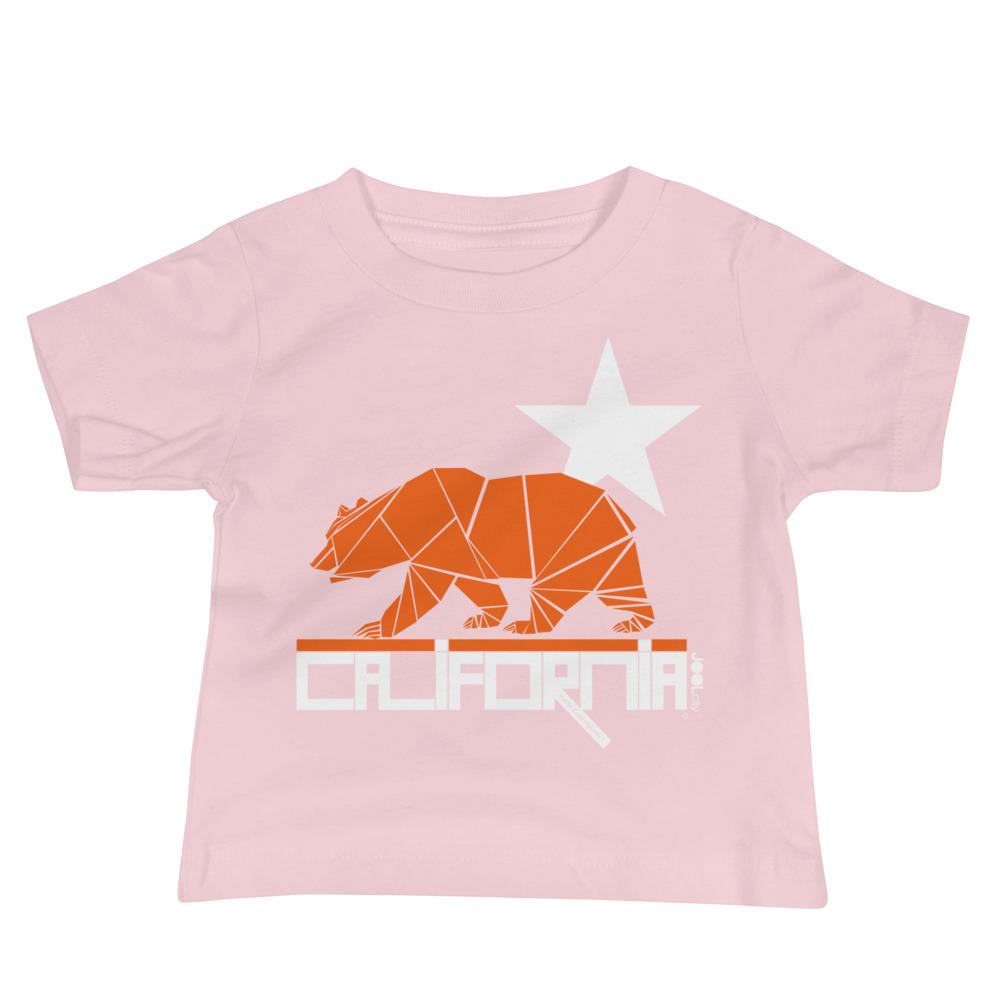California Geo Bear Baby Jersey Short Sleeve Tee T-Shirts Pink / 18-24m designed by JOOLcity