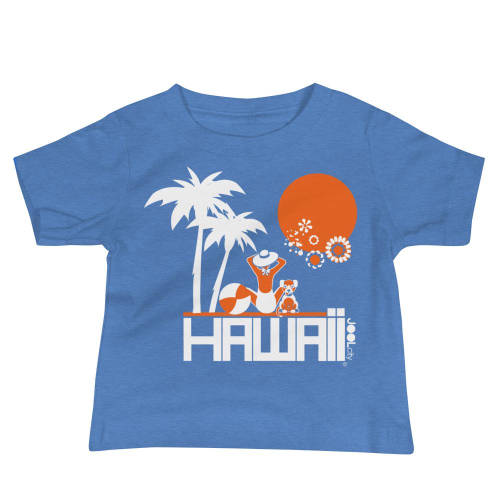 Hawaii Beach Love Baby Jersey Short Sleeve Tee T-Shirts Heather Columbia Blue / 18-24m designed by JOOLcity