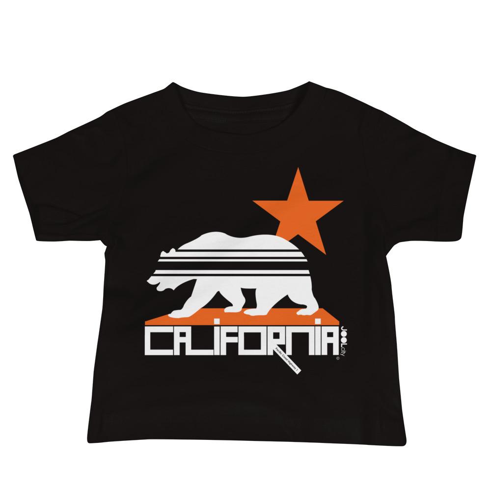 California Stars &amp; Stripes Baby Jersey Short Sleeve Tee T-Shirts Black / 18-24m designed by JOOLcity