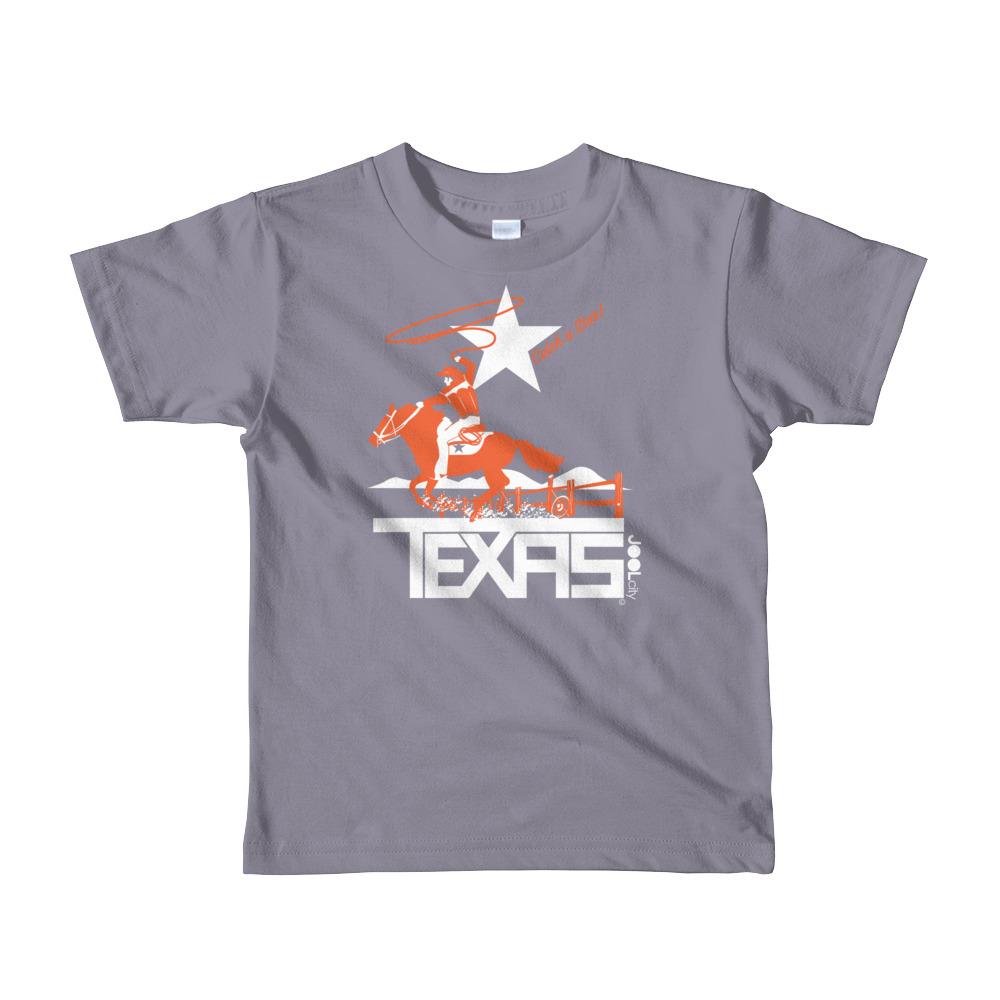 Texas Wrangling Roper Short Sleeve Toddler T-shirt T-Shirts Slate / 6yrs designed by JOOLcity