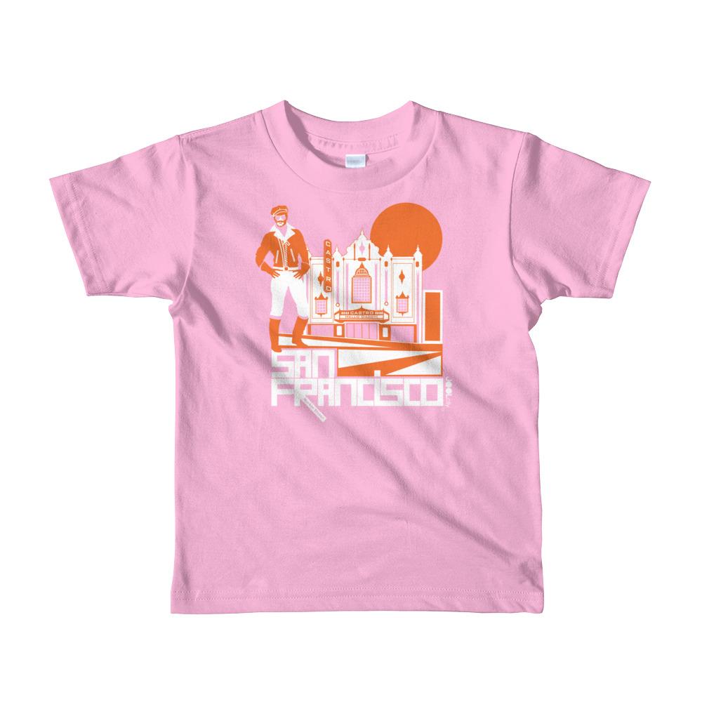 San Francisco Castro Daddy Short Sleeve Kids T-shirt T-Shirts Pink / 6yrs designed by JOOLcity