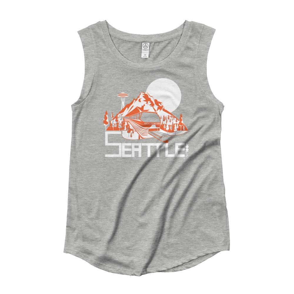 Seattle Mountain Monorail Ladies’ Cap Sleeve T-Shirt