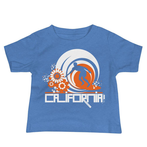 California Ripcurl Flower Power Baby Jersey Short Sleeve Tee T-Shirts Heather Columbia Blue / 18-24m designed by JOOLcity