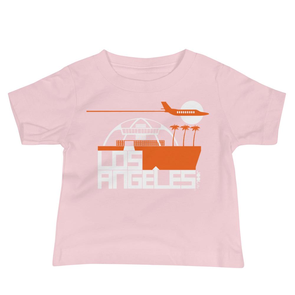 Los Angeles Flight Time Baby Jersey Short Sleeve Tee T-Shirts Pink / 18-24m designed by JOOLcity