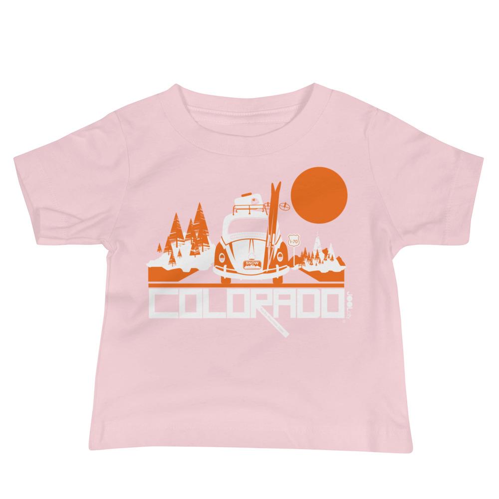 Colorado Ski Bug Baby Jersey Short Sleeve Tee T-Shirts Pink / 18-24m designed by JOOLcity