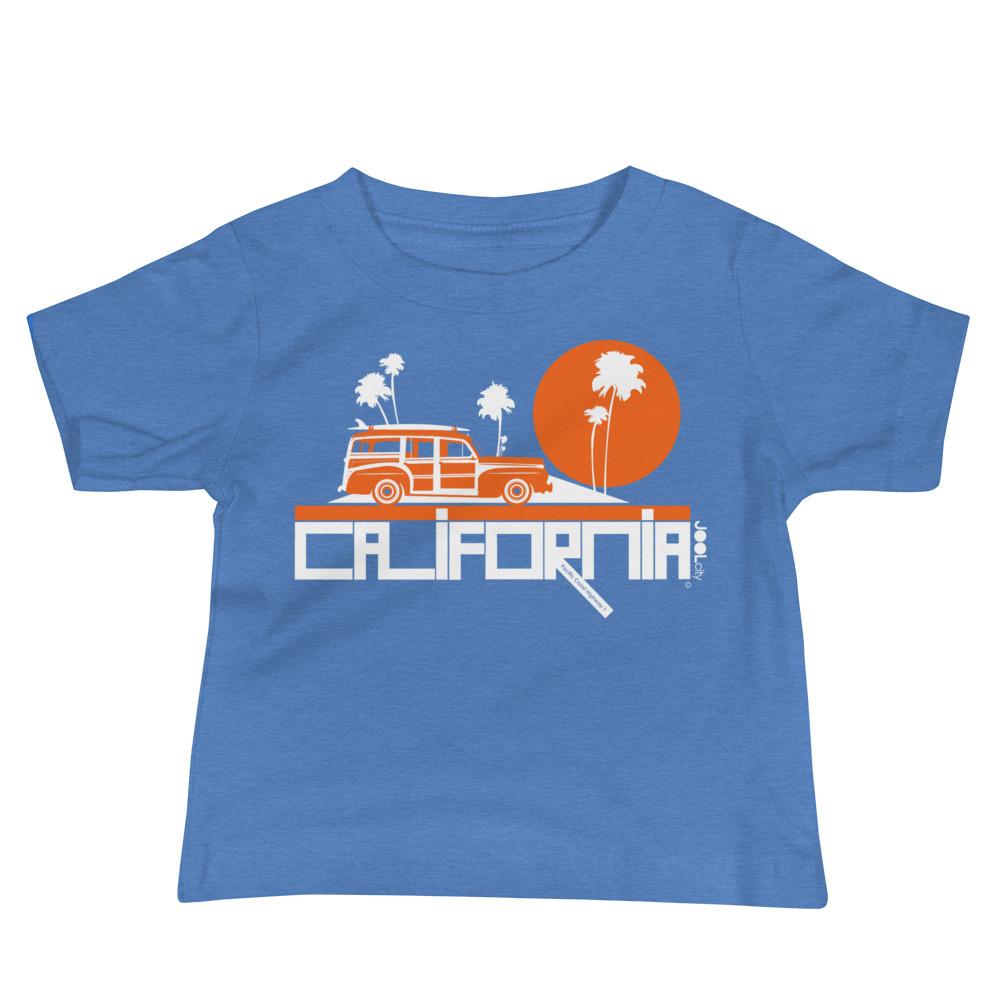 California Woody Wagon Baby Jersey Short Sleeve Tee T-Shirts Heather Columbia Blue / 18-24m designed by JOOLcity