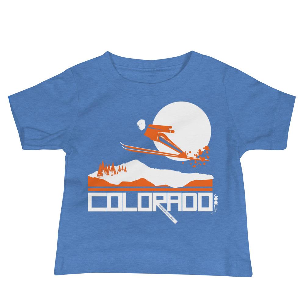 Colorado Flying High Baby Jersey Short Sleeve Tee T-Shirts Heather Columbia Blue / 18-24m designed by JOOLcity