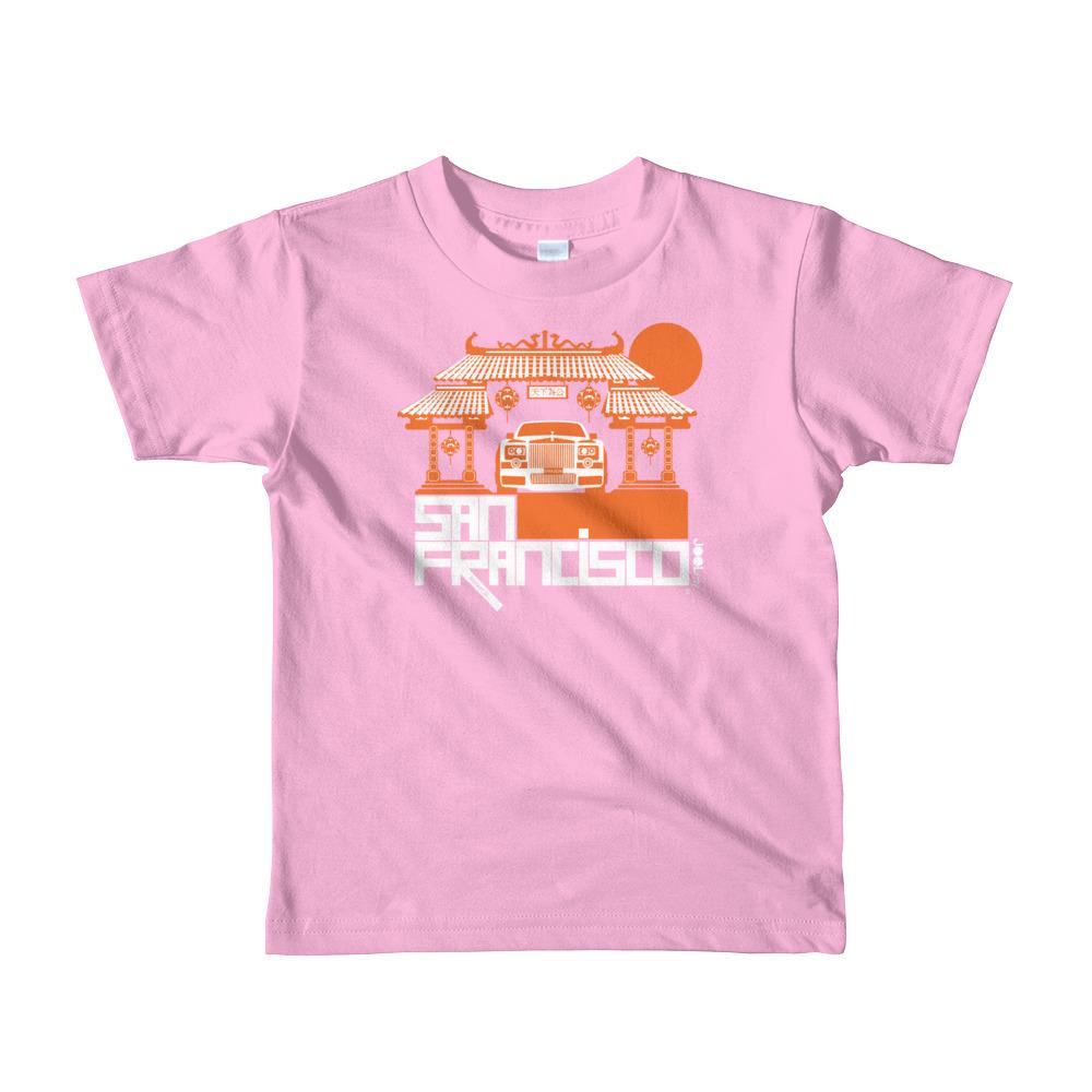 San Francisco Dragon Gate Short Sleeve Toddler T-shirt T-Shirts Pink / 6yrs designed by JOOLcity