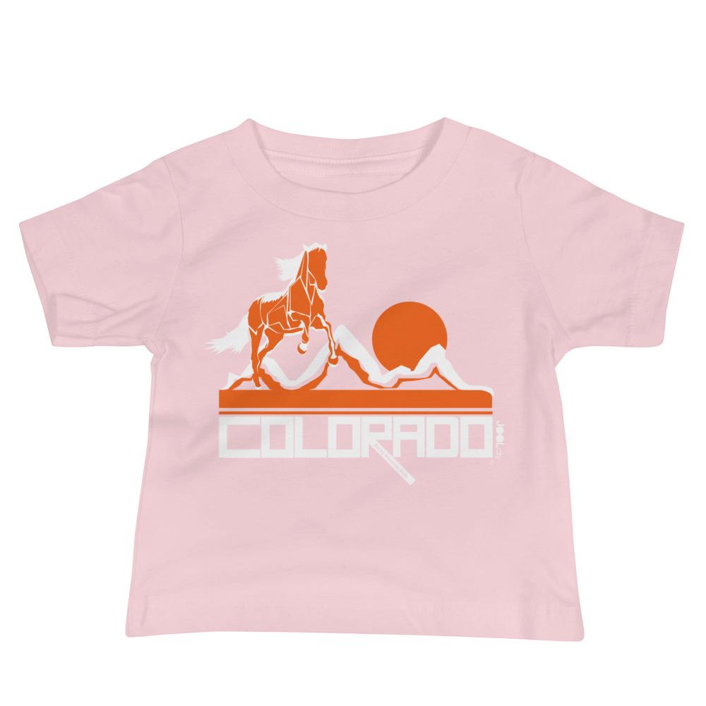 Colorado Hill Horse Baby Jersey Short Sleeve Tee T-Shirts Pink / 18-24m designed by JOOLcity