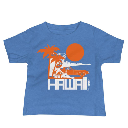 Hawaii Beach Bombshell Baby Jersey Short Sleeve Tee T-Shirts Heather Columbia Blue / 18-24m designed by JOOLcity