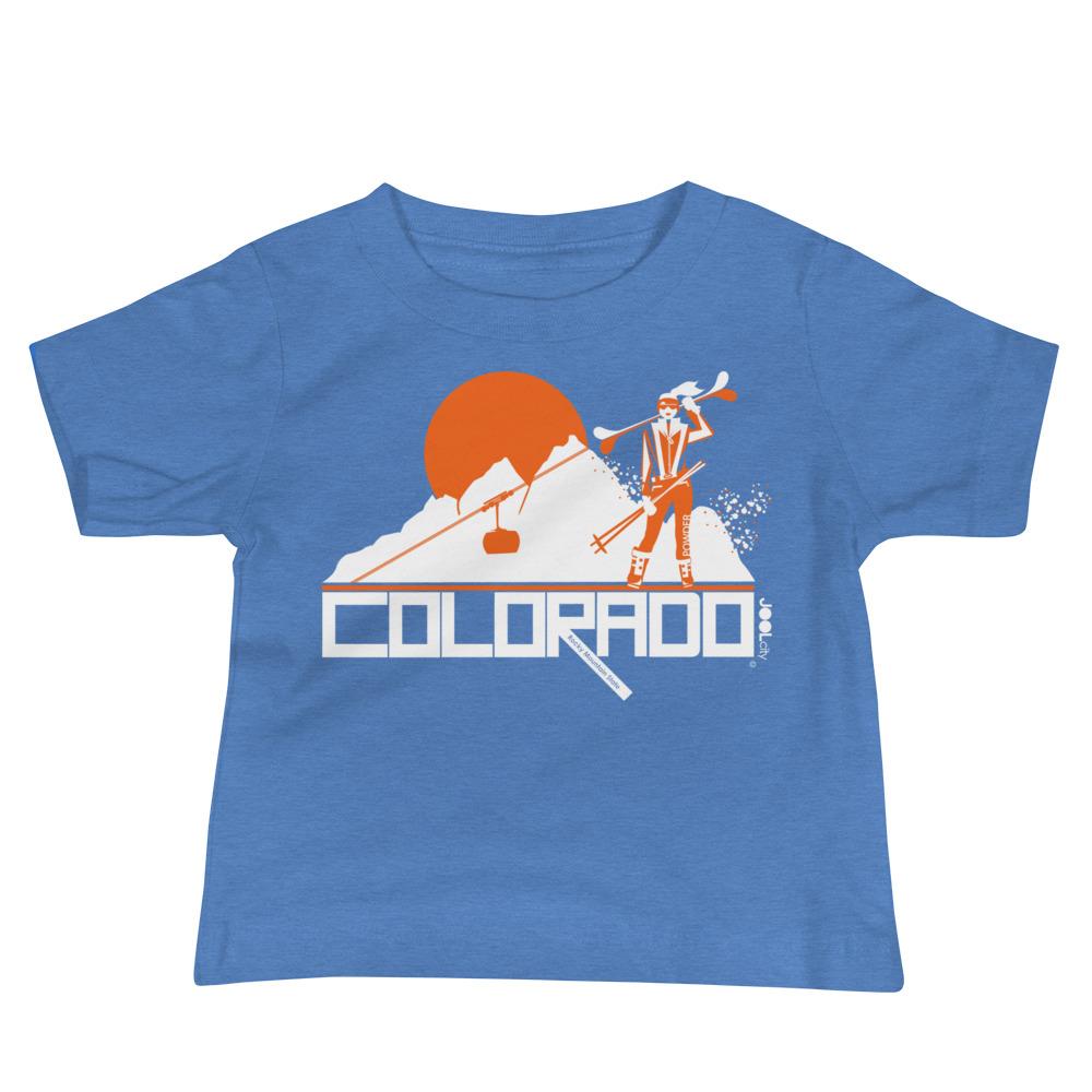 Colorado Apres Ski Baby Jersey Short Sleeve Tee T-Shirts Heather Columbia Blue / 18-24m designed by JOOLcity