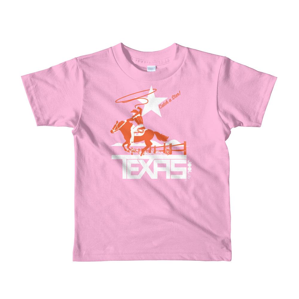 Texas Wrangling Roper Short Sleeve Toddler T-shirt T-Shirts Pink / 6yrs designed by JOOLcity