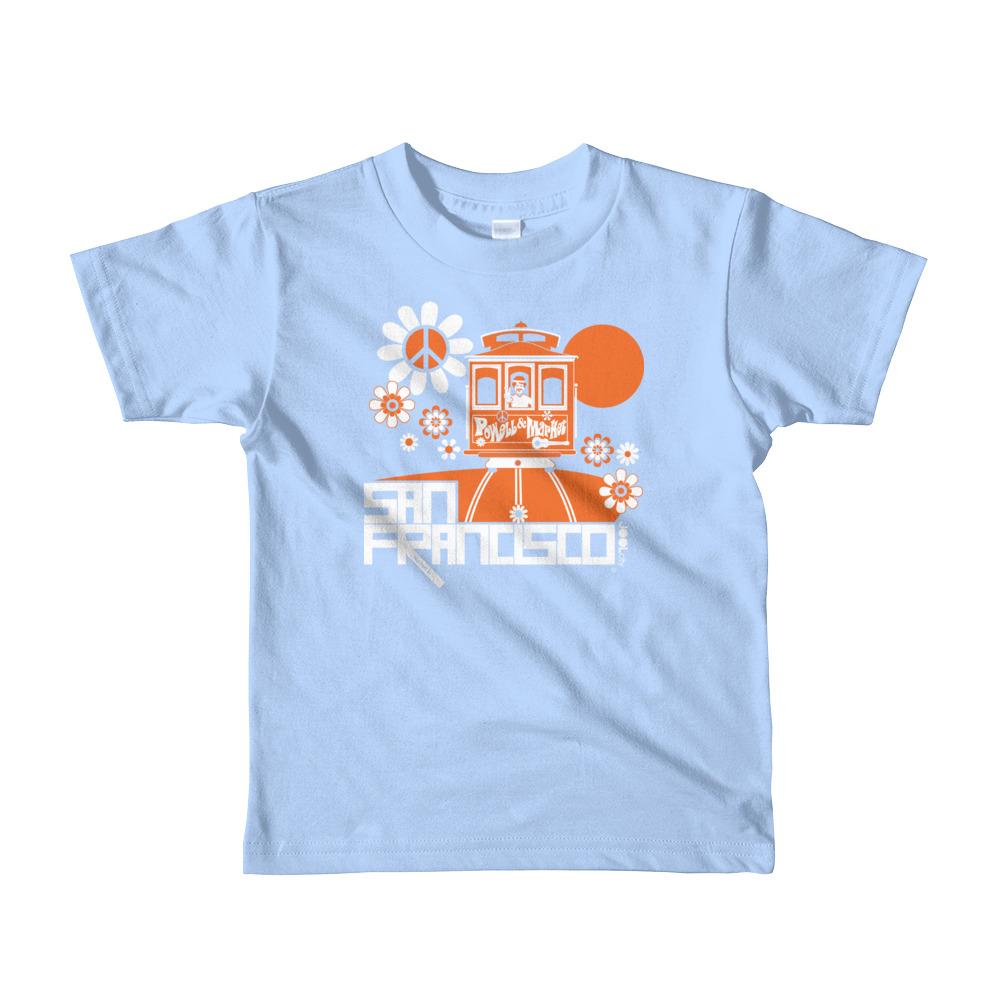 San Francisco Cable Car Groove Short Sleeve Toddler T-shirt T-Shirts Baby Blue / 6yrs designed by JOOLcity