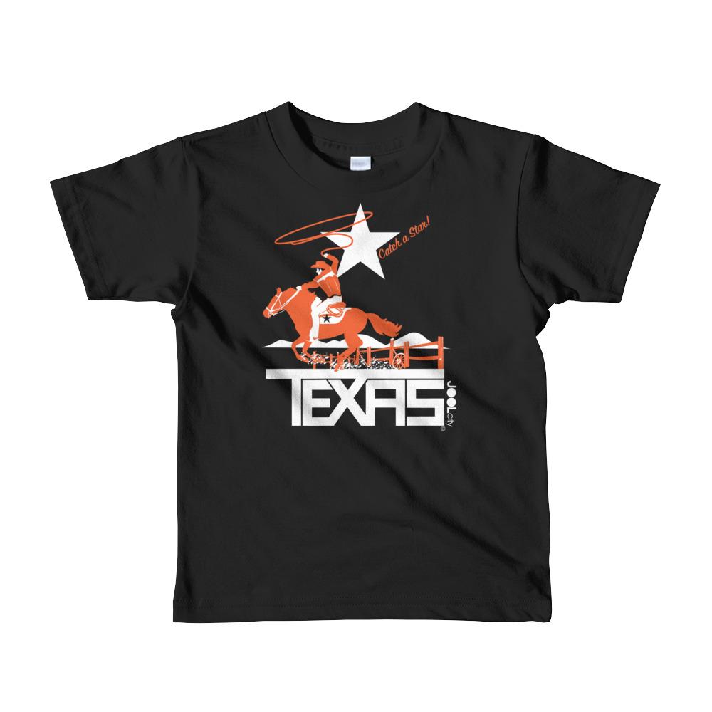 Texas Wrangling Roper Short Sleeve Toddler T-shirt T-Shirts Black / 6yrs designed by JOOLcity