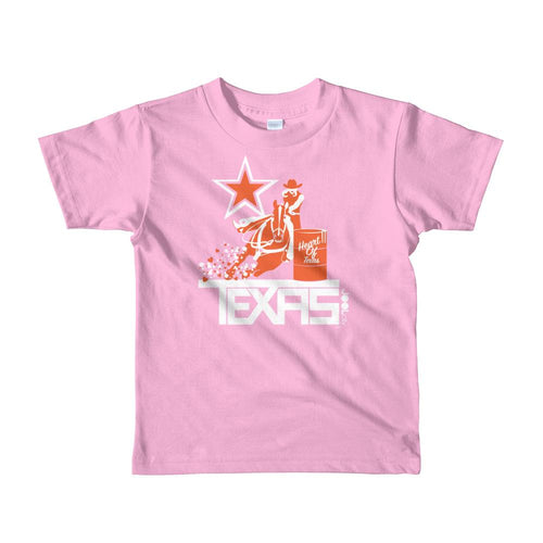 Texas Rodeo Girl Short Sleeve Toddler T-shirt T-Shirts Pink / 6yrs designed by JOOLcity