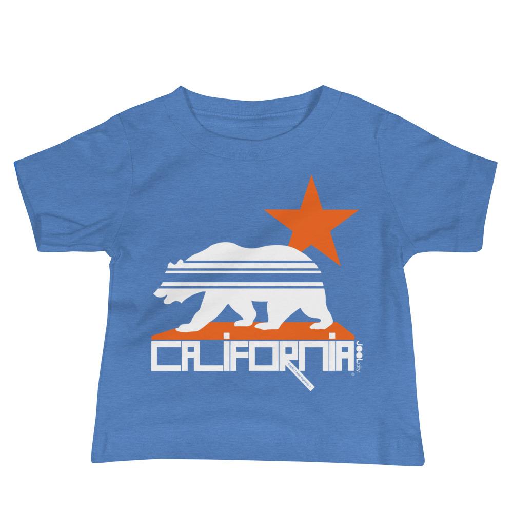 California Stars &amp; Stripes Baby Jersey Short Sleeve Tee T-Shirts Heather Columbia Blue / 18-24m designed by JOOLcity