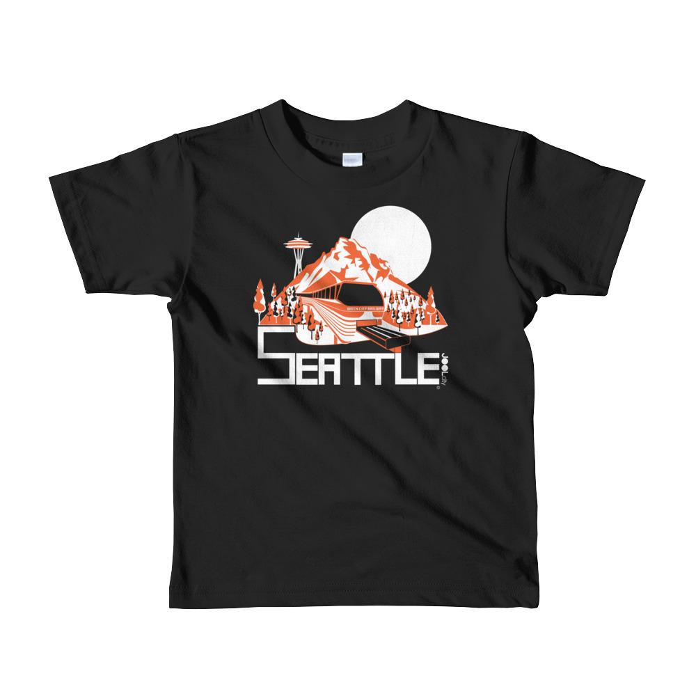 Seattle Mountain Monorail Short Sleeve Toddler T-shirt T-Shirts Black / 6yrs designed by JOOLcity