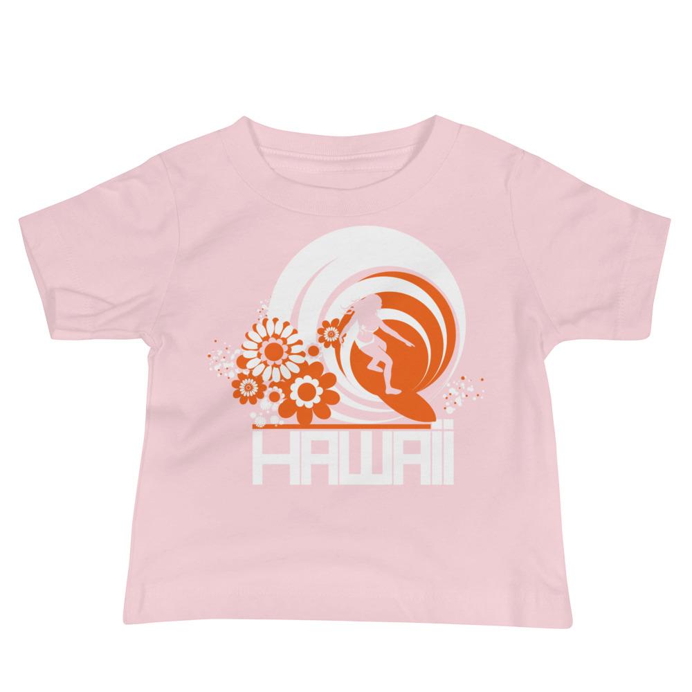 Hawaii Ripcurl Girl Baby Jersey Short Sleeve Tee T-Shirts Pink / 18-24m designed by JOOLcity
