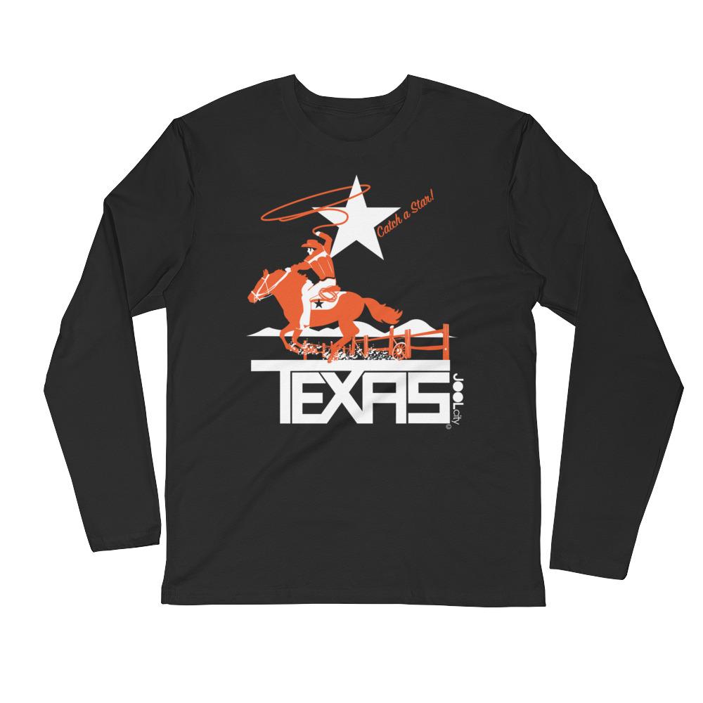 Texas Wrangling Roper Long Sleeve Fitted Crew
