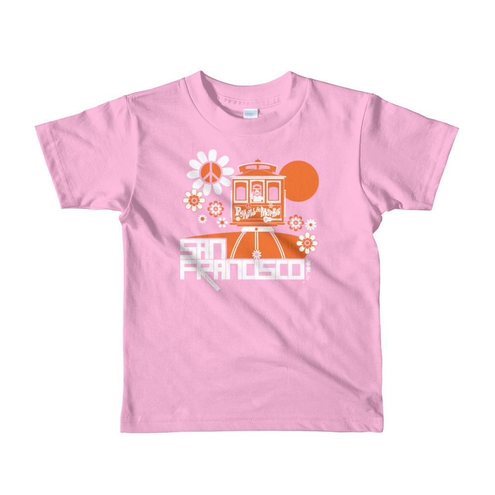 San Francisco Cable Car Groove Short Sleeve Toddler T-shirt T-Shirts Pink / 6yrs designed by JOOLcity