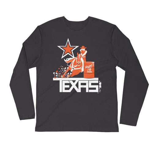 Texas Rodeo Girl Long Sleeve Fitted Crew