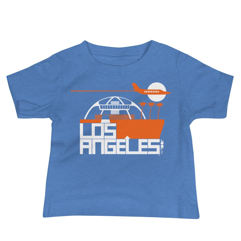 Los Angeles Flight Time Baby Jersey Short Sleeve Tee T-Shirts Heather Columbia Blue / 18-24m designed by JOOLcity