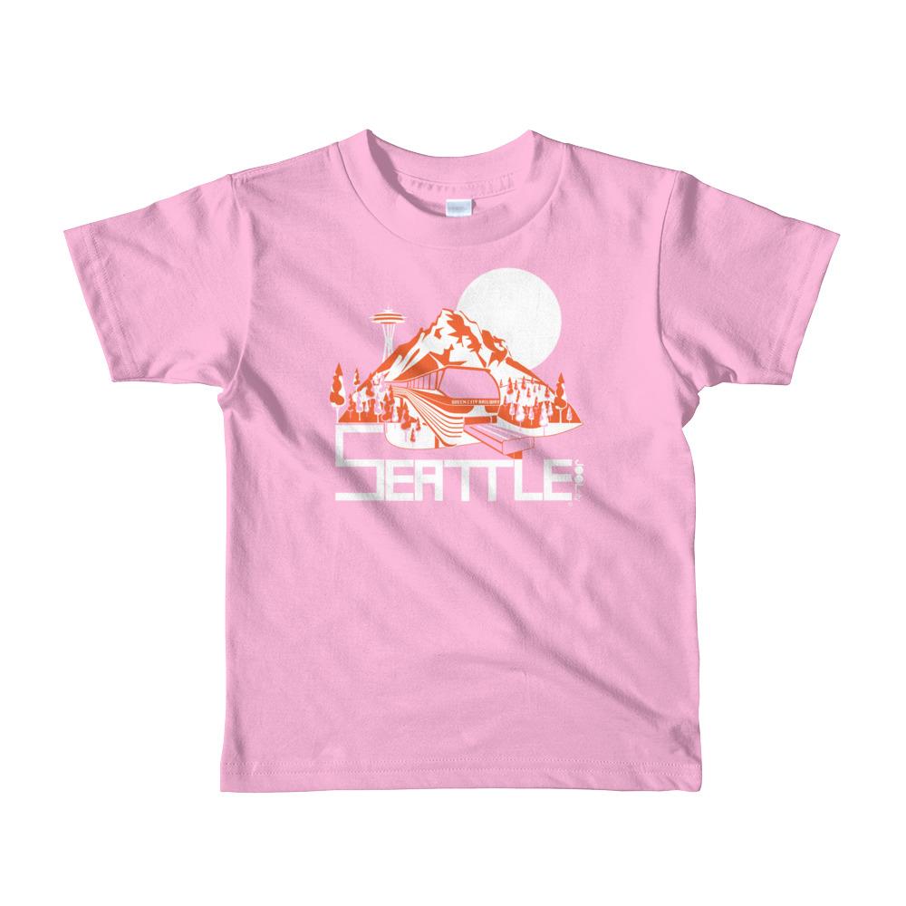 Seattle Mountain Monorail Short Sleeve Toddler T-shirt T-Shirts Pink / 6yrs designed by JOOLcity